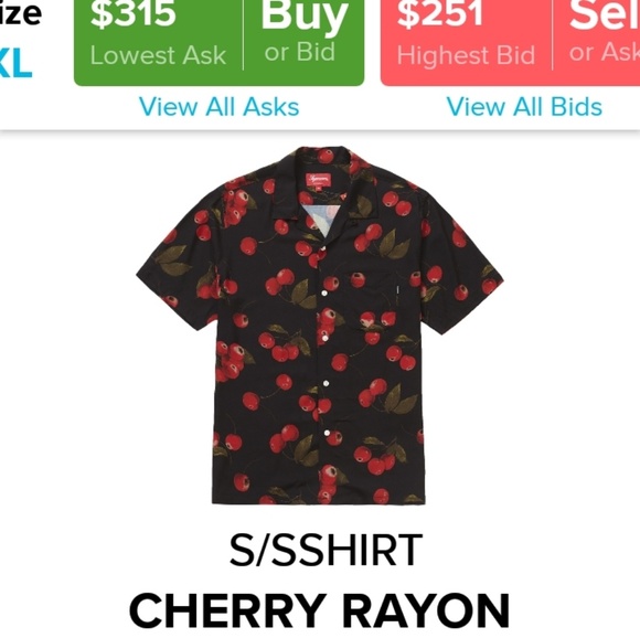 Supreme Other - SUPREME CHERRY RAYONN BUTTON UP